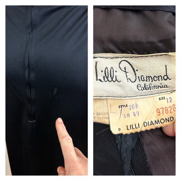 RARE 1970s Lilli Diamond Black Diamond Jeweled Halter Top Maxi Dress / Medium * - Picture 4 of 4